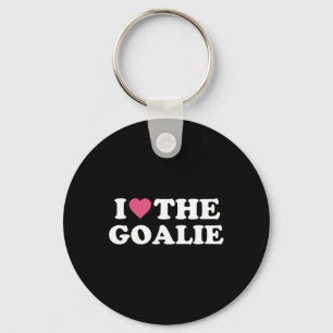 I Love The Goalie Cute Soccer Goalie Family Grandm Keychain