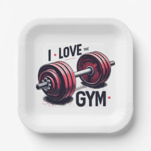 I love the gym paper plate