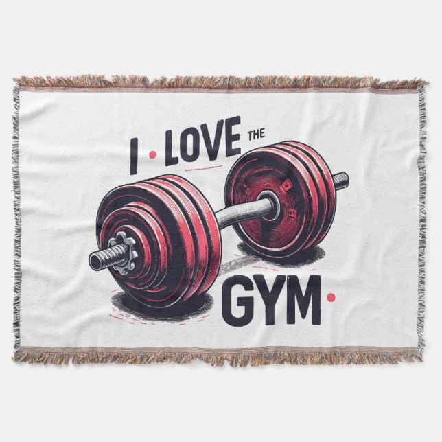 I love the gym throw blanket (Front)