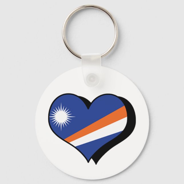 I Love The Marshall Islands Keychain (Front)