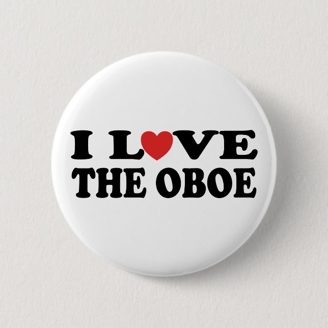 I Love The Oboe Button (Front)