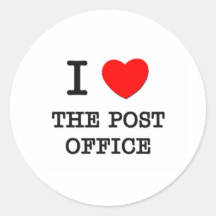 I Love The Post Office Classic Round Sticker