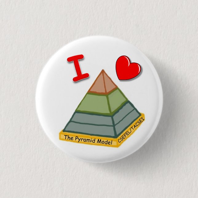 I Love the Pyramid Model! 1 Inch Round Button (Front)
