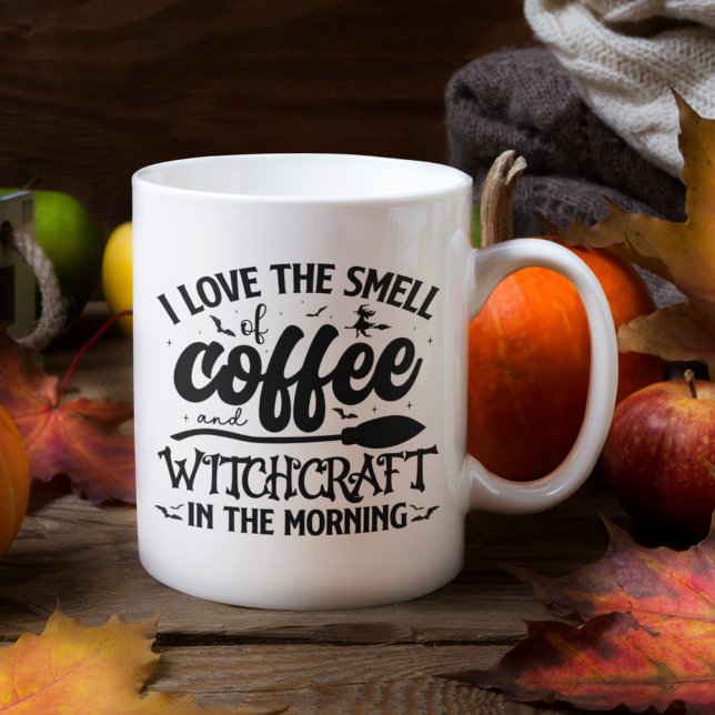 I Love the Smell Coffee Funny Witch Halloween Mug (Creator Uploaded)