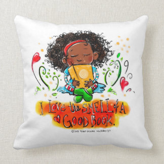 I love the SMELL Of a good book! Throw Pillow