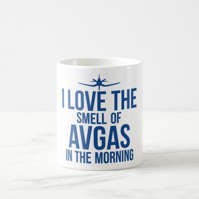 I love the smell of Avgas mug (Center)