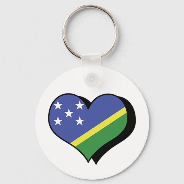 I Love The Solomon Islands Keychain (Front)