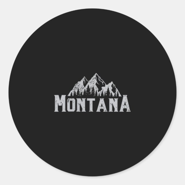 I Love The State Of Montana My Sweet Home Is Calli Classic Round Sticker (Front)