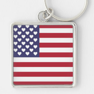 I LOVE THE UNITED STATES OF AMERICA KEYCHAIN