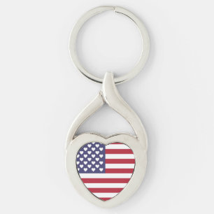 I LOVE THE UNITED STATES OF AMERICA KEYCHAIN