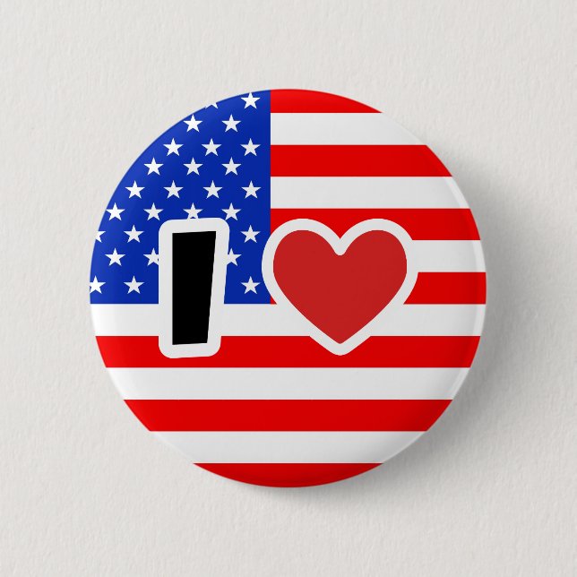 I love the USA 2 Inch Round Button (Front)