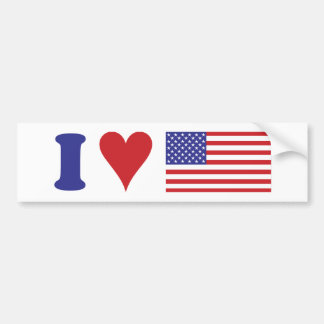 I Love the USA Bumper Sticker