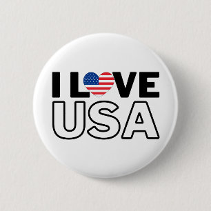 I LOVE THE USA - For real Americans! 2 Inch Round Button