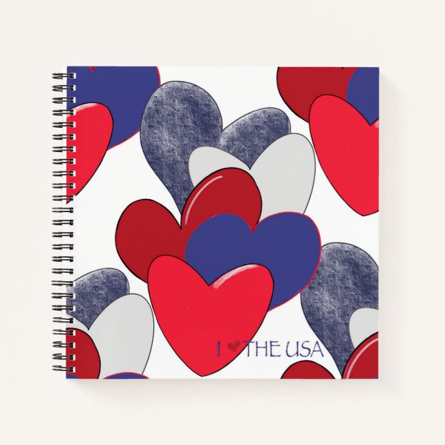 I Love The USA Notebook (Front)
