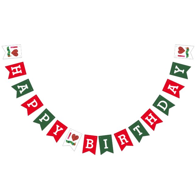 I Love The Very Hungry Caterpillar Bunting Flags (All)