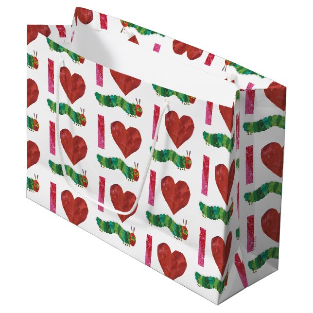 I Love The Very Hungry Caterpillar Large Gift Bag (Front Angled)