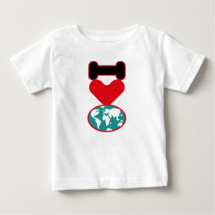 I LOVE THE WORLD BY MASANSER PIXELAT BABY T-Shirt
