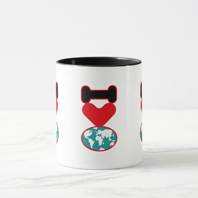 I LOVE THE WORLD BY MASANSER PIXELAT MUG (Center)
