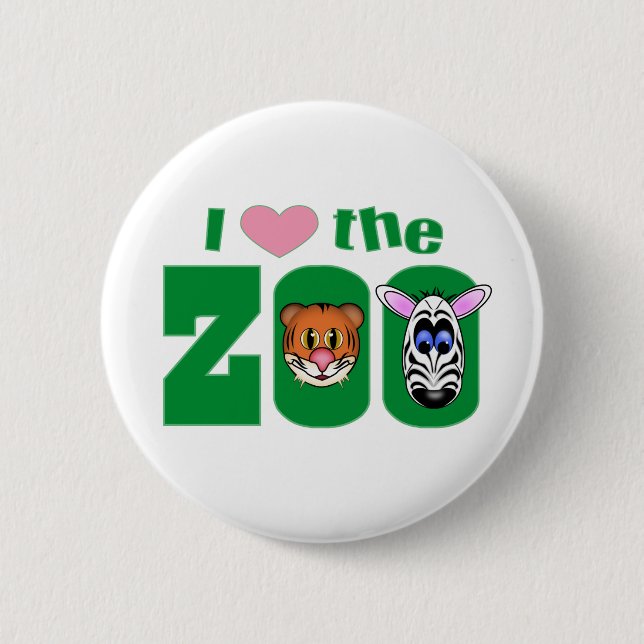 I Love the ZOO 2 Inch Round Button (Front)
