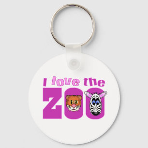I Love the Zoo Keychain