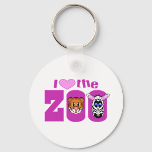I Love the Zoo Keychain