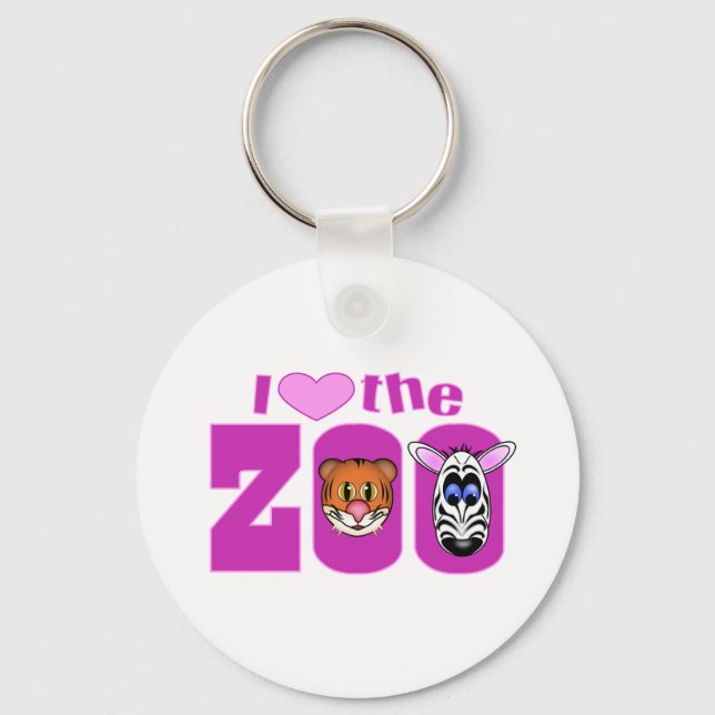 I Love the Zoo Keychain (Front)