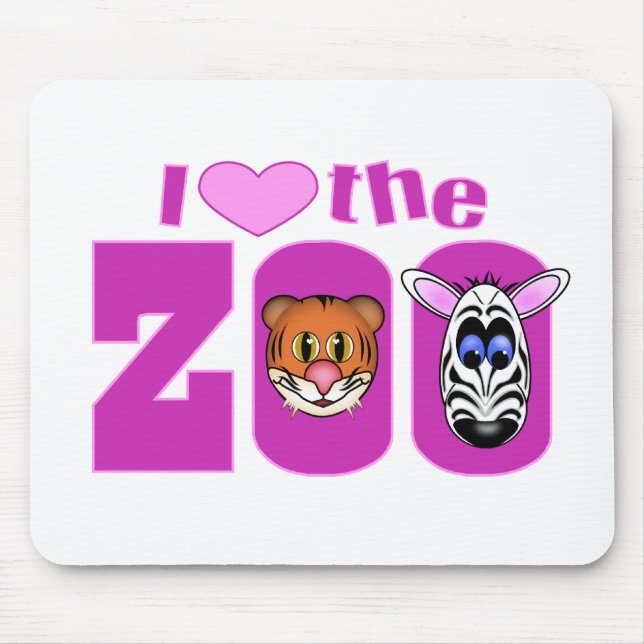 I Love the Zoo Mouse Pad (Front)