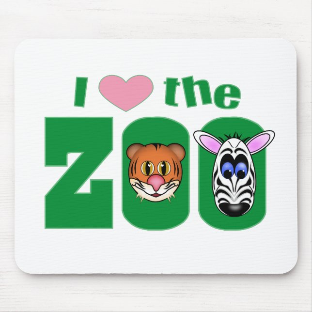 I Love the ZOO Mouse Pad (Front)