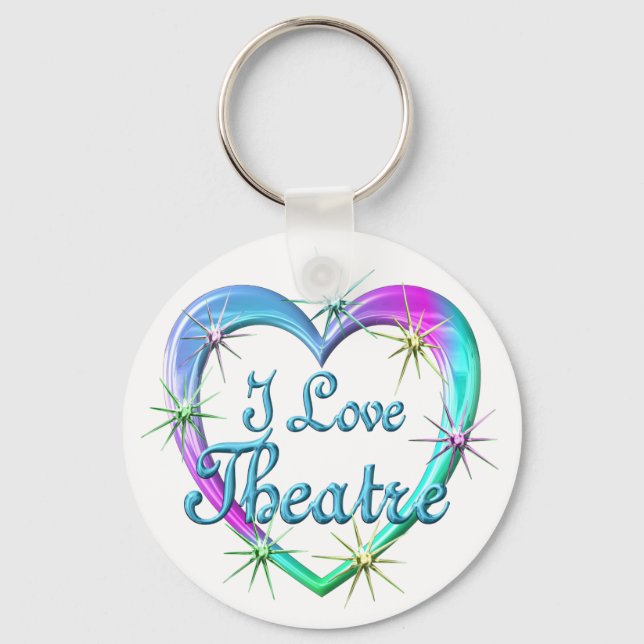I Love Theatre Keychain (Front)