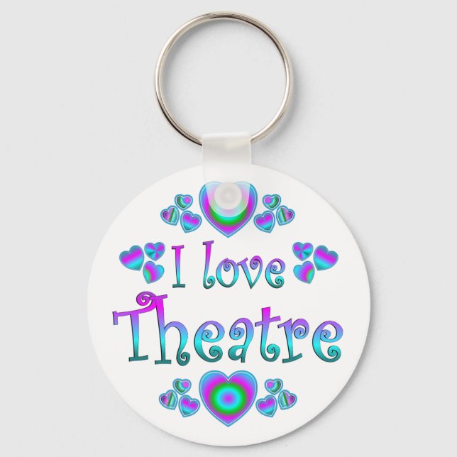 I Love Theatre Keychain (Front)