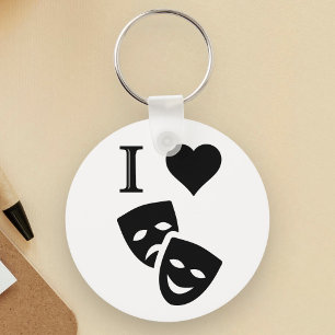 I Love Theatre Keychain