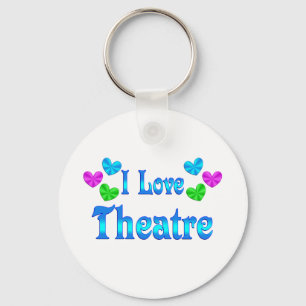 I Love Theatre Keychain