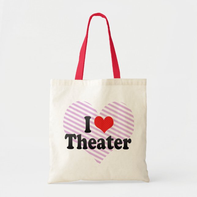 I Love Theatre Tote Bag (Front)
