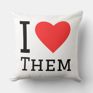I love them square sticker throw pillow