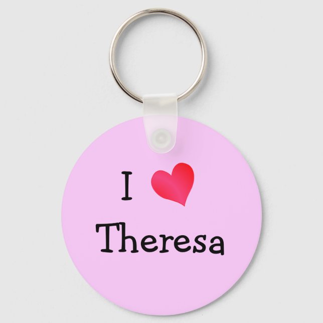 I Love Theresa Keychain (Front)