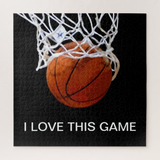 I Love This Game Basketball Art Sports Jigsaw Puzzle