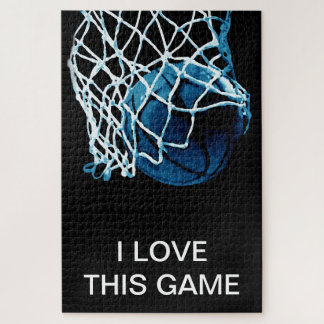 I Love This Game Basketball Art Sports Jigsaw Puzzle