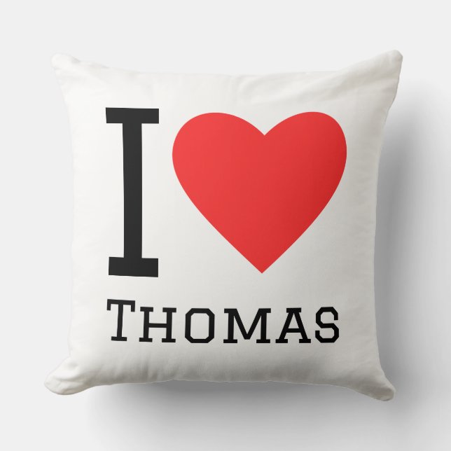 I love thomas throw pillow (Front)