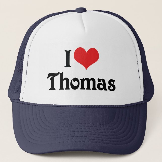 I Love Thomas Trucker Hat (Front)