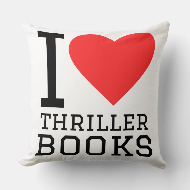 I love thriller books throw pillow (Front)