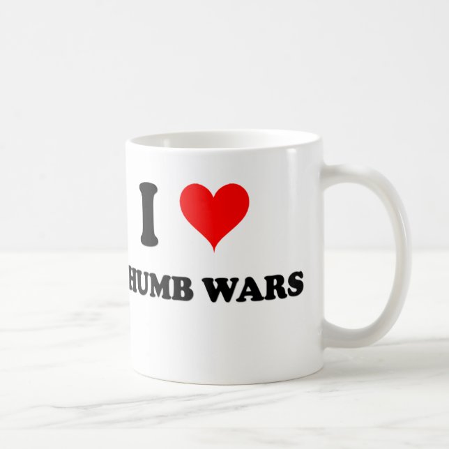 I Love Thumb Wars Coffee Mug (Right)