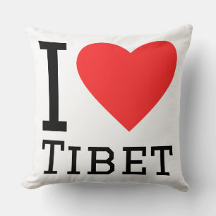 I love Tibet Throw Pillow