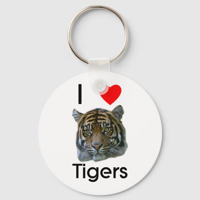 I love tigers Keychain (Front)