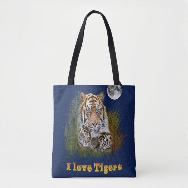 I love Tigers Tote Bag (Front)