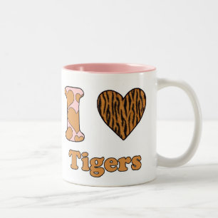 I love tigers Two-Tone coffee mug