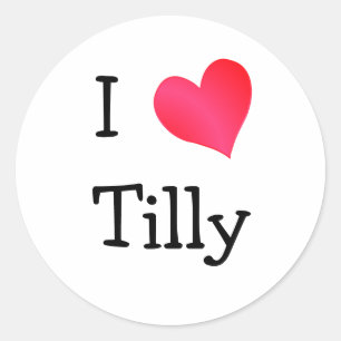 I Love Tilly Classic Round Sticker