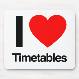 i love timetables mouse pad