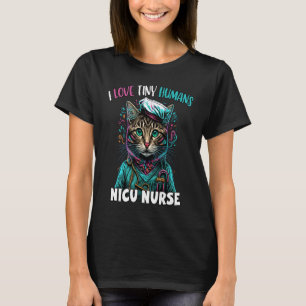 I Love Tiny Humans Cute Colourful Nicu Nurse Life  T-Shirt