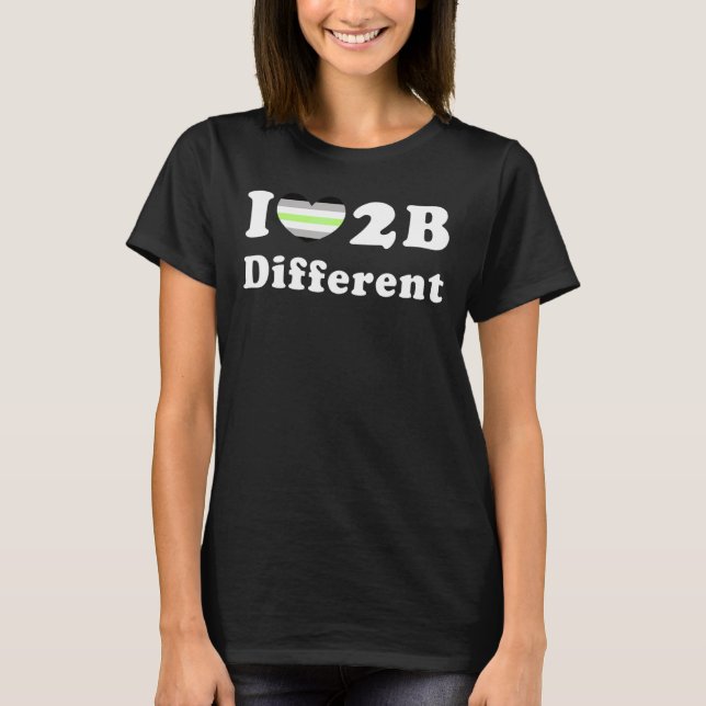 I Love To Be Different Agender Pride Flag Pride Mo T-Shirt (Front)