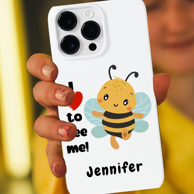 i love to bee me custom name white Case-Mate iPhone case (Creator Uploaded)